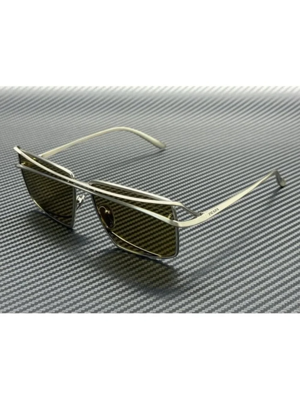 New PRADA Men Silver Vintage Sunglasses 58-15-140